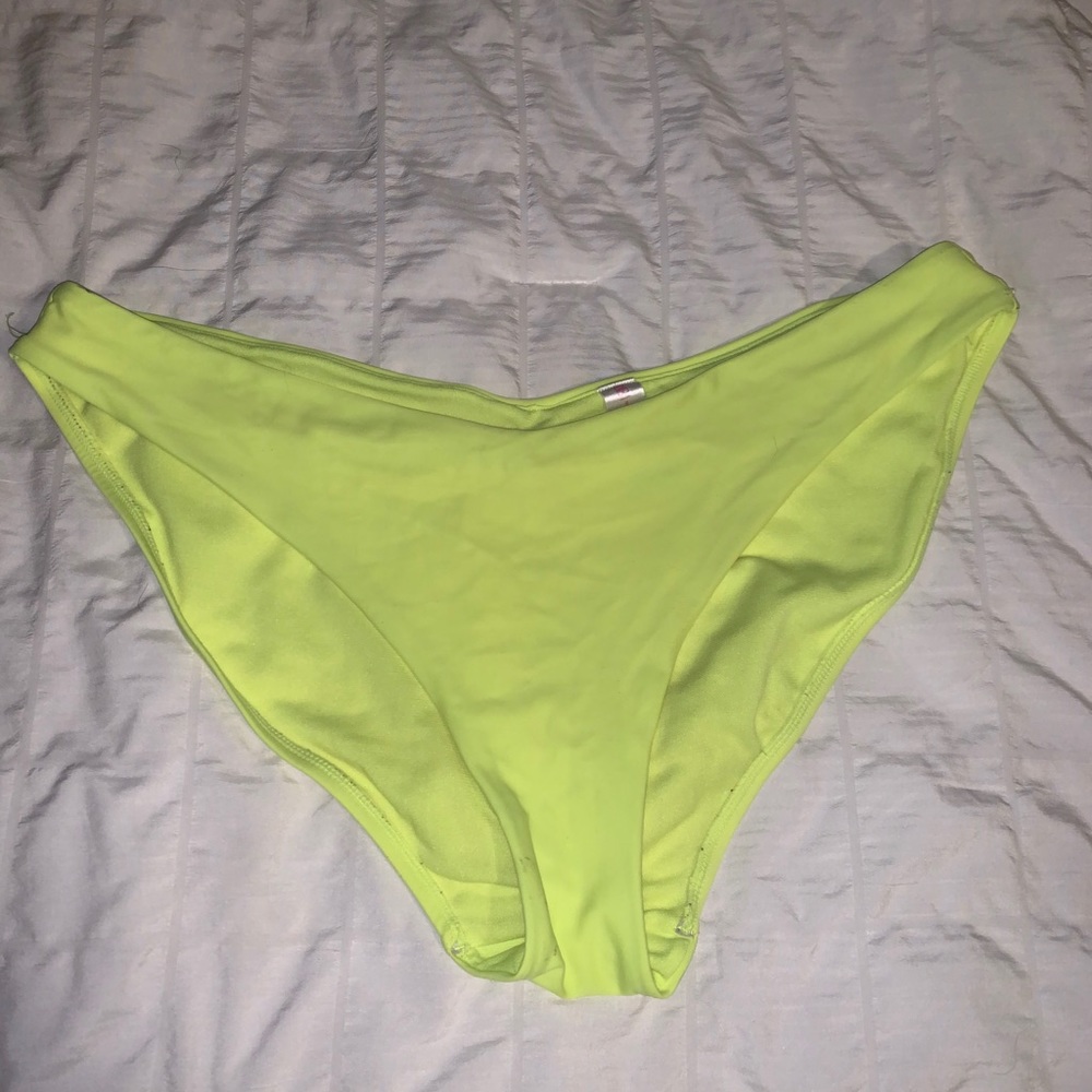 Neon yellow bikini bottoms